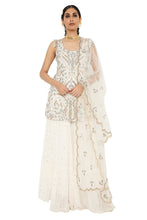 Load image into Gallery viewer, Payal Singhal  Embroidered Kurta With Sharara And Net Dupatta - The Grand Trunk