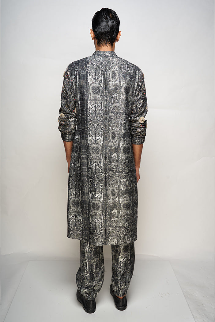 Payal Singhal Embroidered Jogger Kurta With Jogger Pants - The Grand Trunk