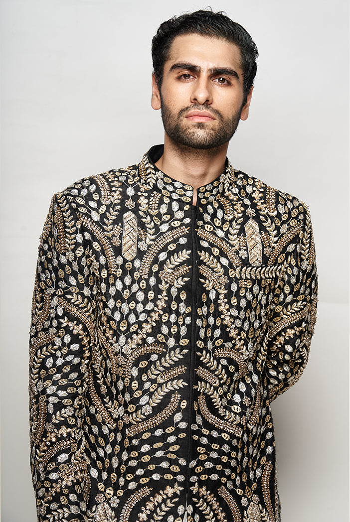 Payal Singhal  Embroidered Sherwani with  Pants - The Grand Trunk