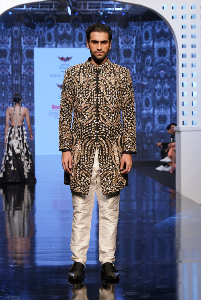 Payal Singhal  Embroidered Sherwani with  Pants - The Grand Trunk