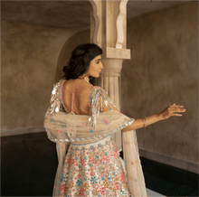 Load image into Gallery viewer, Abhinav Mishra Multicoloured floral pattern lehenga - The Grand Trunk