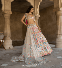 Load image into Gallery viewer, Abhinav Mishra Multicoloured floral pattern lehenga - The Grand Trunk