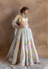 Load image into Gallery viewer, Abhinav Mishra Pastel patch work lehenga - The Grand Trunk