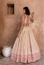 Load image into Gallery viewer, Abhinav Mishra Hand embroidered blouse with printed lehenga - The Grand Trunk