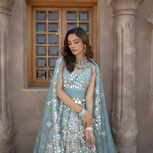 Load image into Gallery viewer, Abhinav Mishra Hand embroidered embellished anarkali - The Grand Trunk
