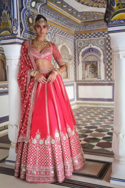 Tarangini Gota Patti Silk Lehenga - The Grand Trunk