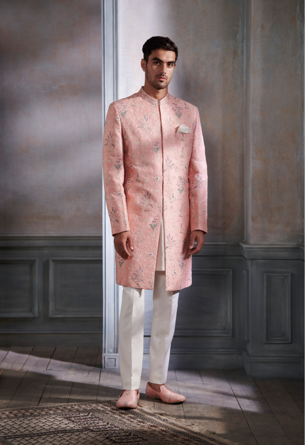 Hetsya Sherwani – Pink - The Grand Trunk