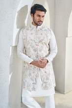 Load image into Gallery viewer, Dhruvam Nehru Jacket - Ivory - The Grand Trunk