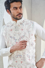Load image into Gallery viewer, Dhruvam Nehru Jacket - Ivory - The Grand Trunk
