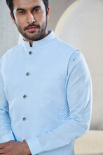 Load image into Gallery viewer, Shwar Nehru Jacket - Powder Blue - The Grand Trunk