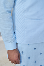 Load image into Gallery viewer, Shwar Nehru Jacket - Powder Blue - The Grand Trunk