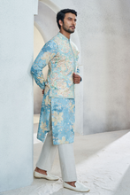 Load image into Gallery viewer, Revaan Nehru Jacket - Powder Blue - The Grand Trunk