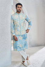 Load image into Gallery viewer, Revaan Nehru Jacket - Powder Blue - The Grand Trunk