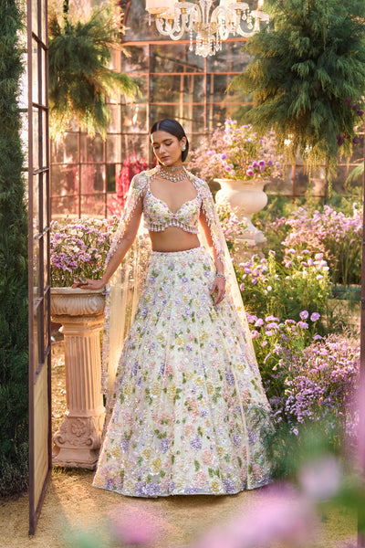 Butter Yellow Sequin Lehenga Set - The Grand Trunk