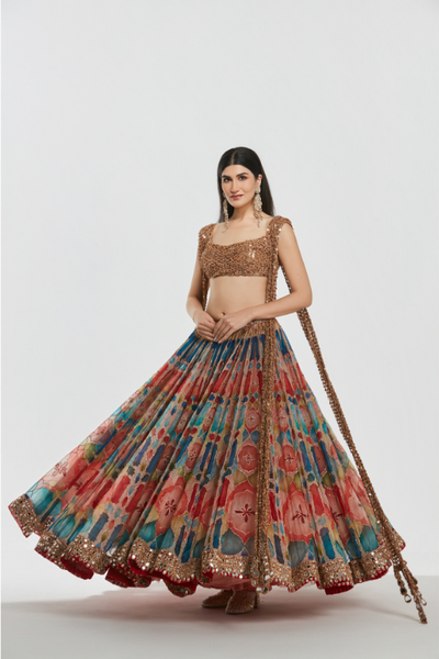 Abhinav Mishra Rangmahal lehenga set - The Grand Trunk