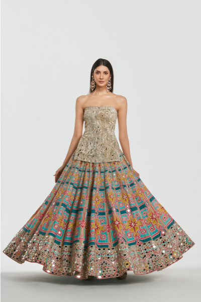 Abhinav Mishra Mehru Lehenga Set - The Grand Trunk