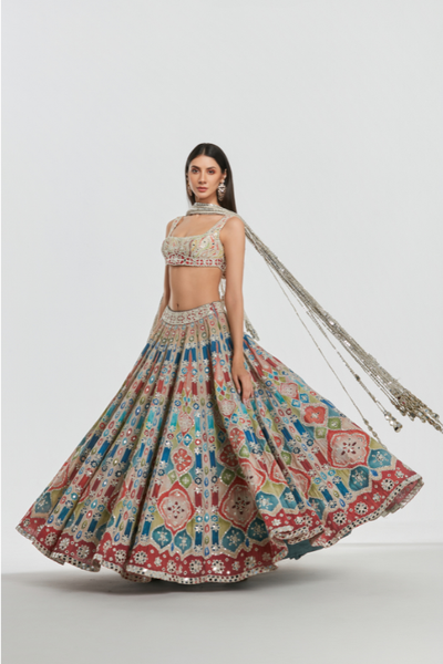 Abhinav Mishra Begum Lehenga Set - The Grand Trunk