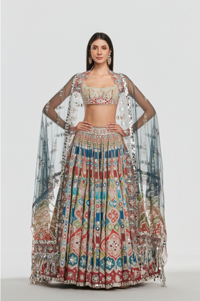 Abhinav Mishra Begum Grace Lehenga Set - The Grand Trunk