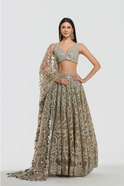 Abhinav Mishra Noora Lehenga Set - The Grand Trunk