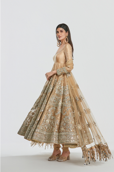 Abhinav Mishra Opal Gold Anarkali - The Grand Trunk