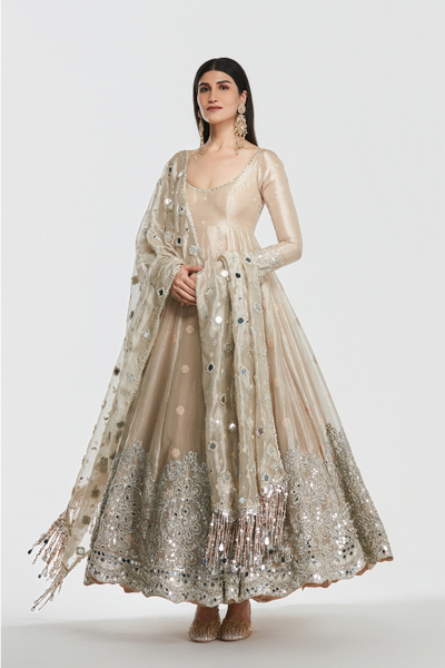 Abhinav Mishra Shimmer Gold Lehenga - The Grand Trunk