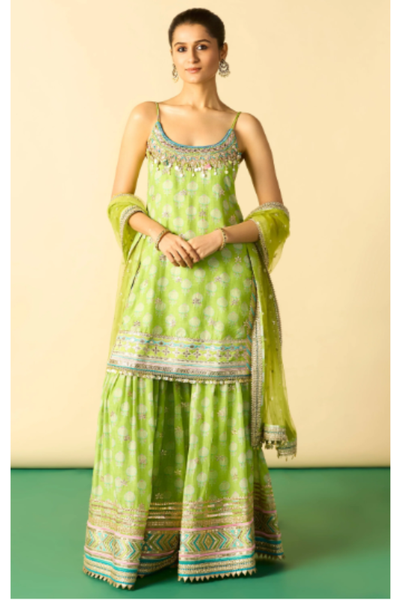 Gopi Vaid Ravina Strappy Sharara Set