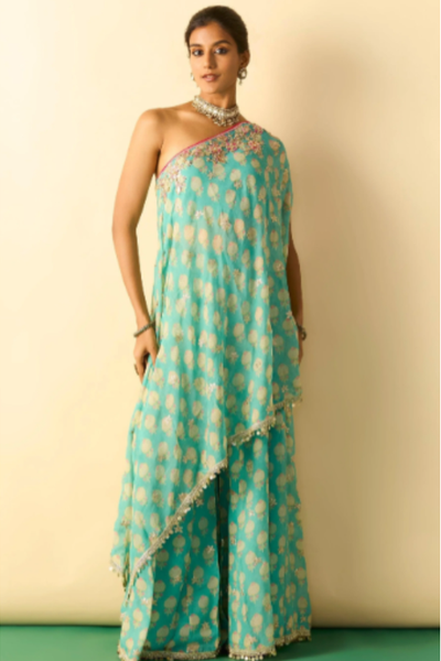Gopi Vaid Dia One Shoulder Set