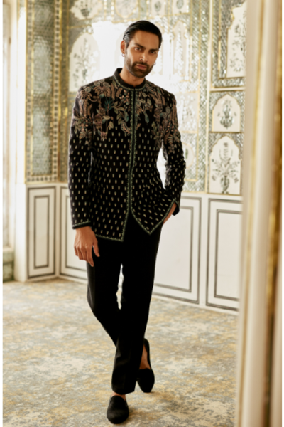 Anita Dongre Amdur Bandhgala - Black