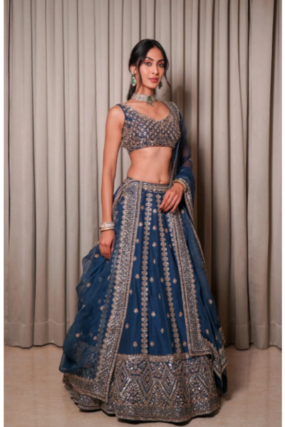 Esha Koul Blue lehenga set
