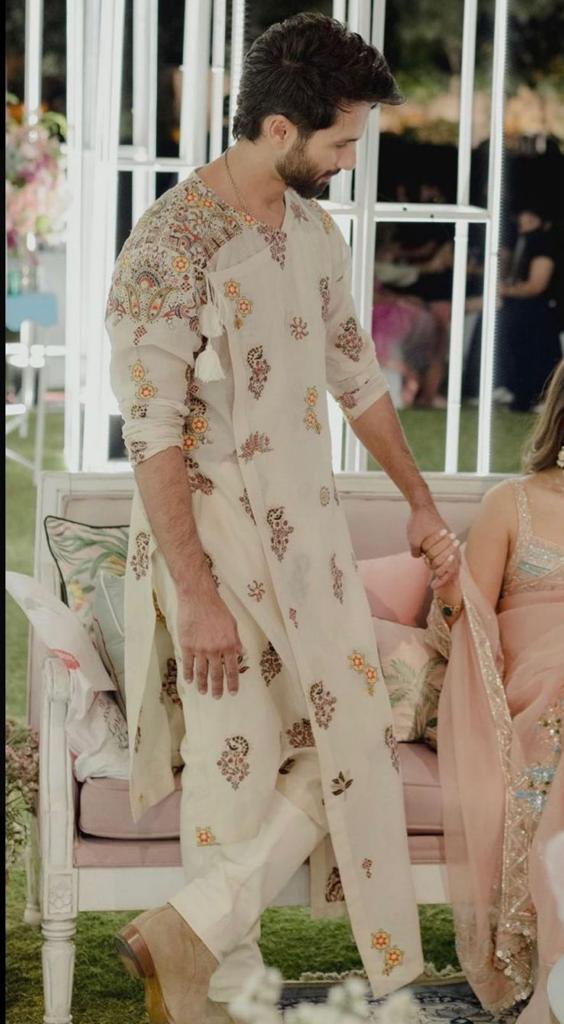 Shahid Kapoor In Anamika Khanna Kurta Set - The Grand Trunk