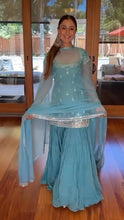 Load image into Gallery viewer, Esha Koul- Blue Sharara set - The Grand Trunk