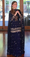 Load image into Gallery viewer, Astha Narang Blue kurta with garara - The Grand Trunk