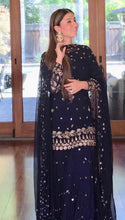 Load image into Gallery viewer, Astha Narang Blue kurta with garara - The Grand Trunk