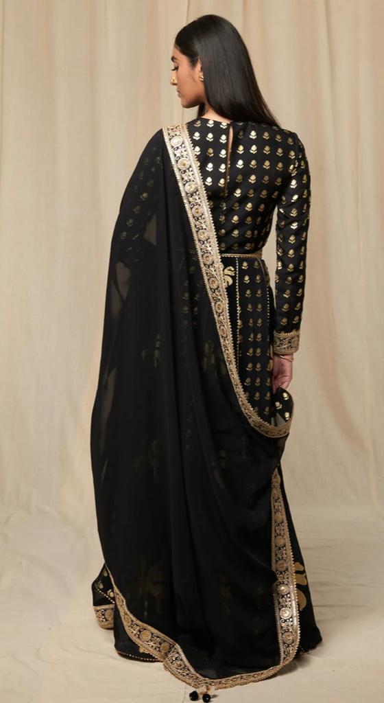 Masaba- Black Coco lehenga set - The Grand Trunk