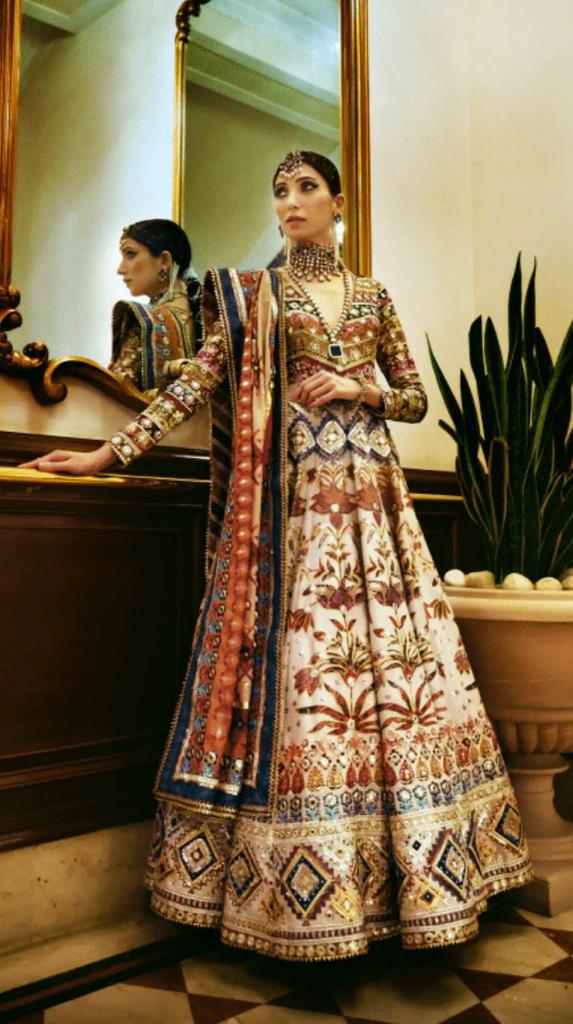 Mayyur Girotra- Multicolor Anarkali Set - The Grand Trunk