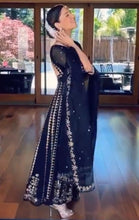 Load image into Gallery viewer, Esha Koul -Black Anarkali Sharara set - The Grand Trunk