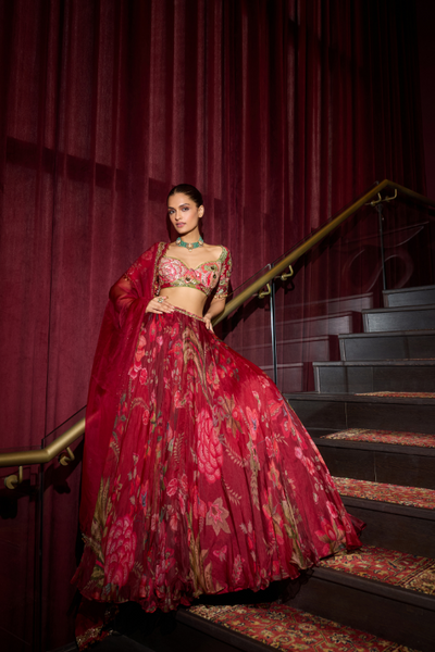 Zara Hand Embroidered Lehenga Set