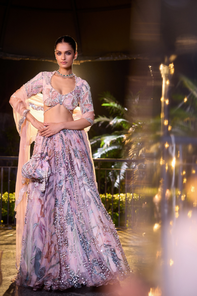 Amara Heavy Hand Embroidered Lehenga Set
