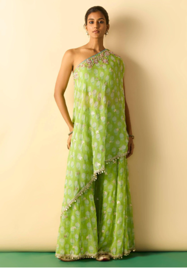 Gopi Vaid Dia One Shoulder Set
