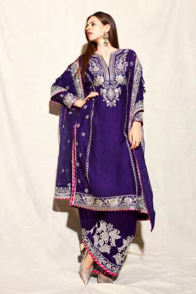 Kalki Koechlin in Golconda Amaya Palazzo Set - The Grand Trunk