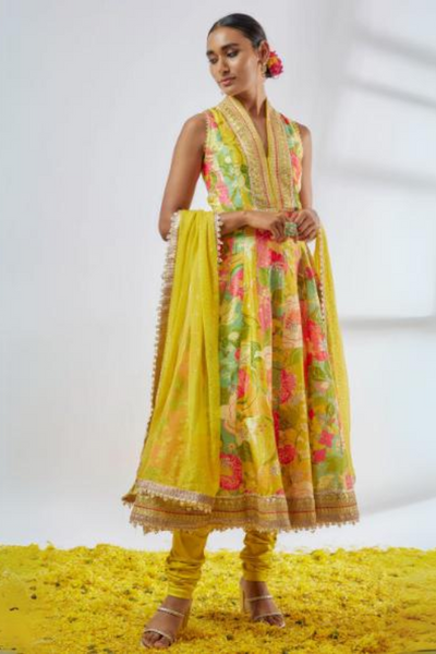 Ketki AG set with churidar - The Grand Trunk