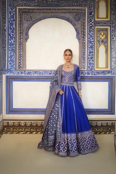 Ambar Gota Patti Silk Lehenga Set - The Grand Trunk