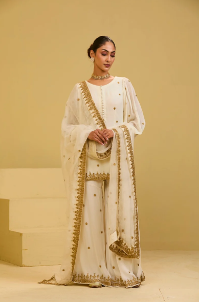 Esha Koul Off White Sharara Set