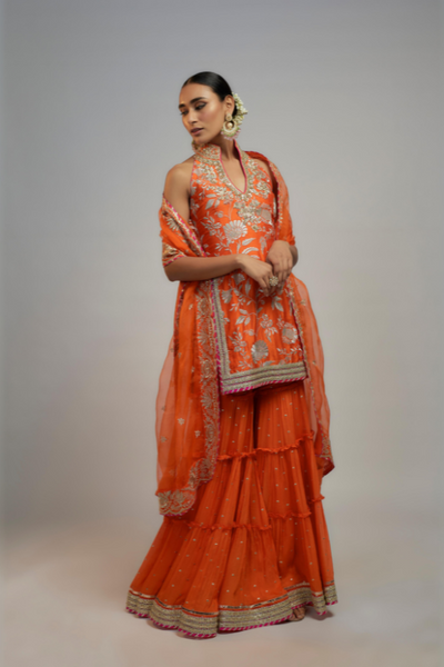 Golconda Sitara Sharara set - The Grand Trunk