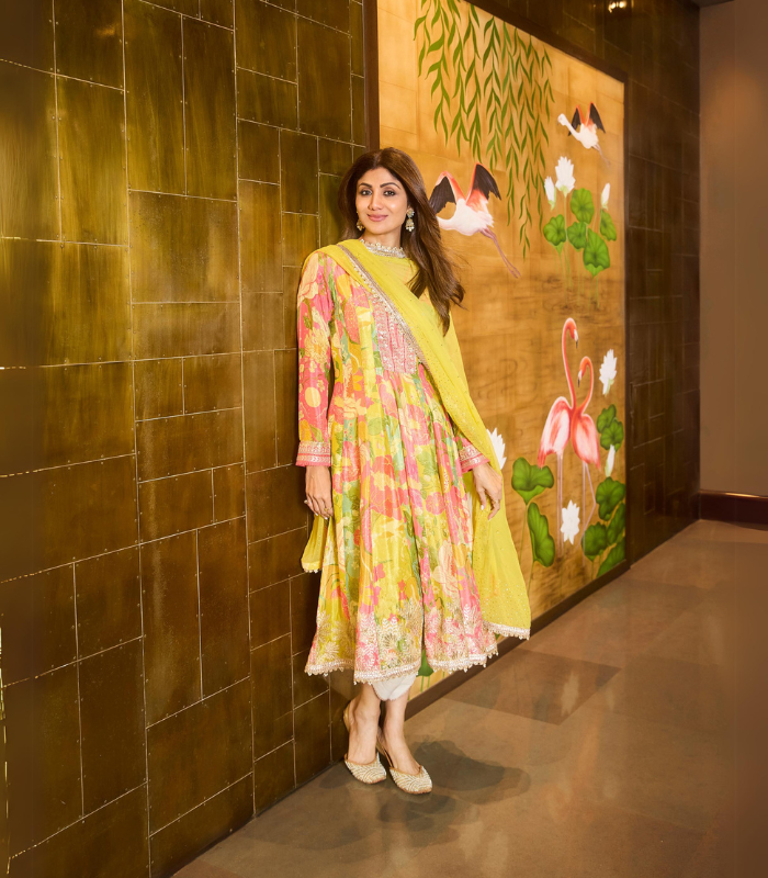 Shilpa Shetty in Nasreen Dhoti Set with Dupatta The Grand Trunk