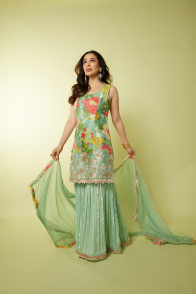 Sophie Choudry in Sofina Sharara Set - The Grand Trunk