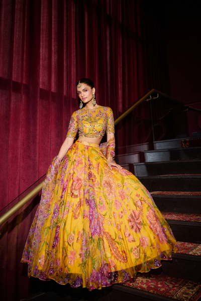 Wahida Hand Embroidered Lehenga Set