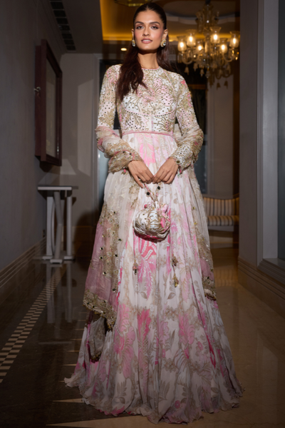 Yara Hand Embroidered Anarkali Paired with Dupatta
