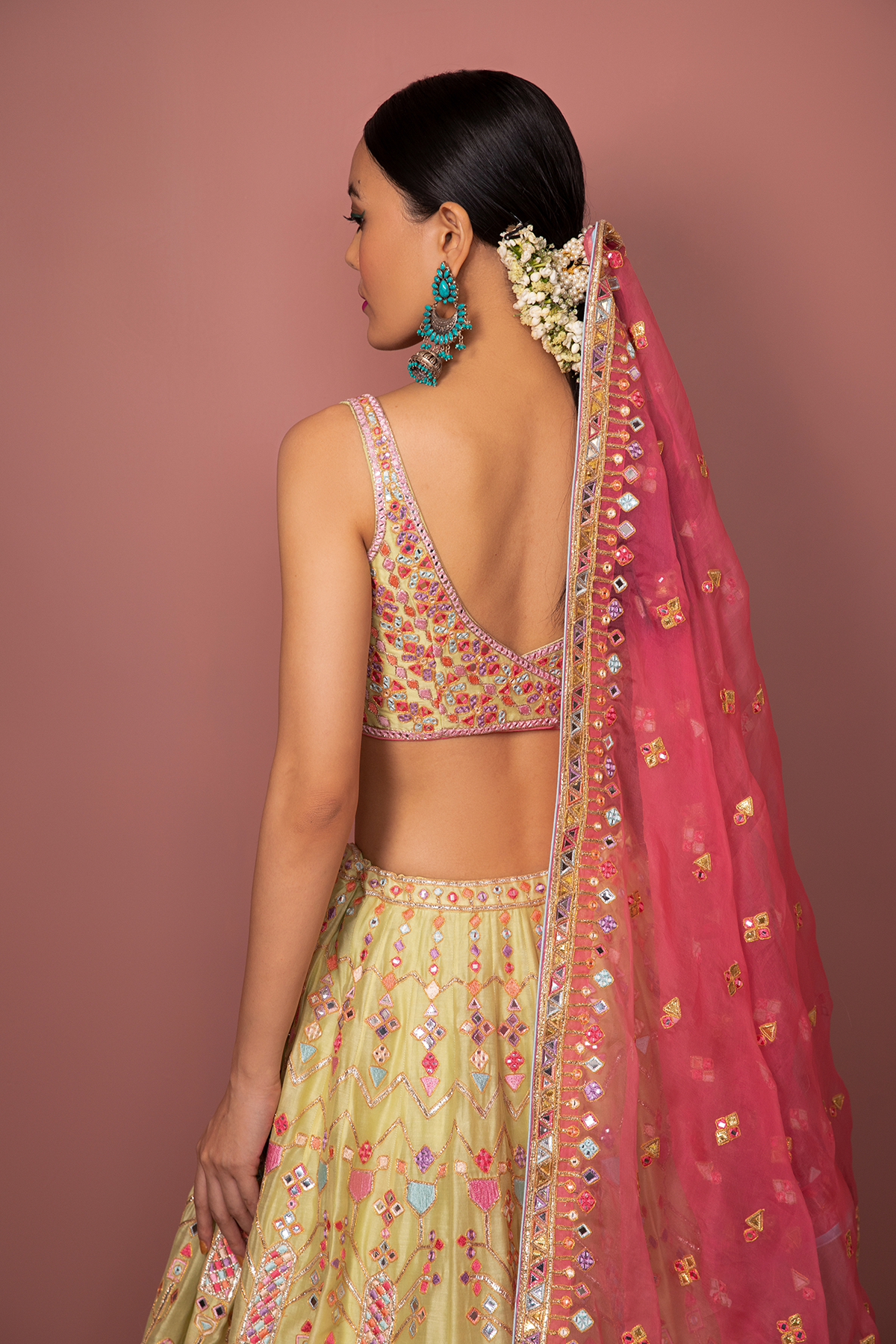 GREEN LEHENGA SET - The Grand Trunk