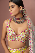 Load image into Gallery viewer, GREENISH MUSTARD LEHENGA SET - The Grand Trunk